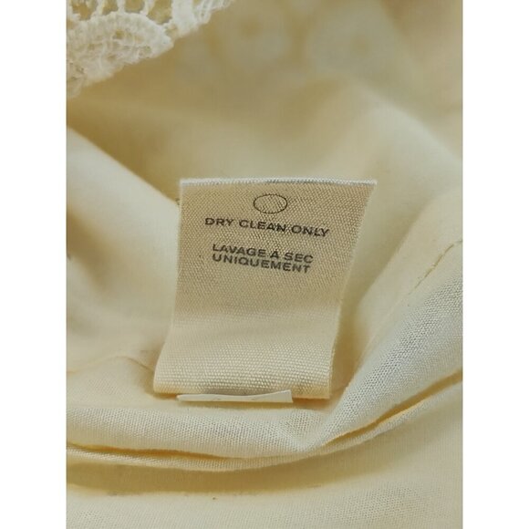 Fossil Evan Beautiful 100% Cotton Cream Lace Skirt Size 2 - Picture 6 of 10